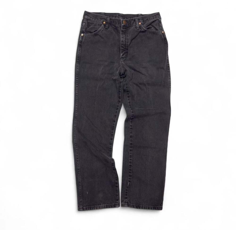 Wrangler Straight Leg Jeans Black Denim Size 30